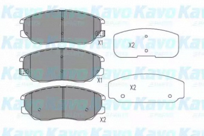 KAVO PARTS bp7506 -  Комплект тормозных колодок, дисковый тормоз